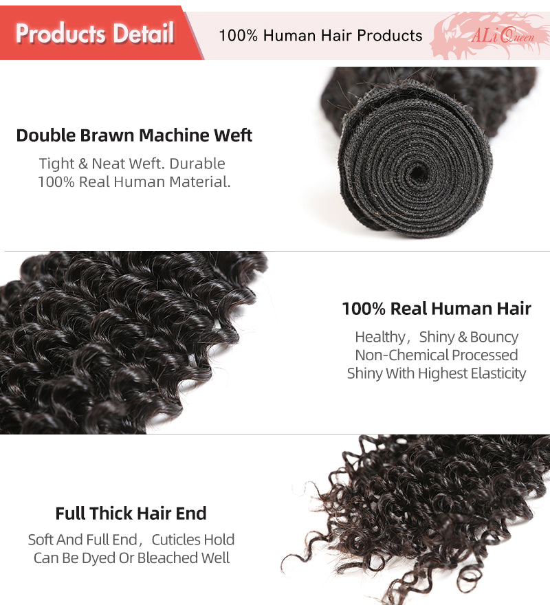 Mongolian Afro Kinky Curly hair